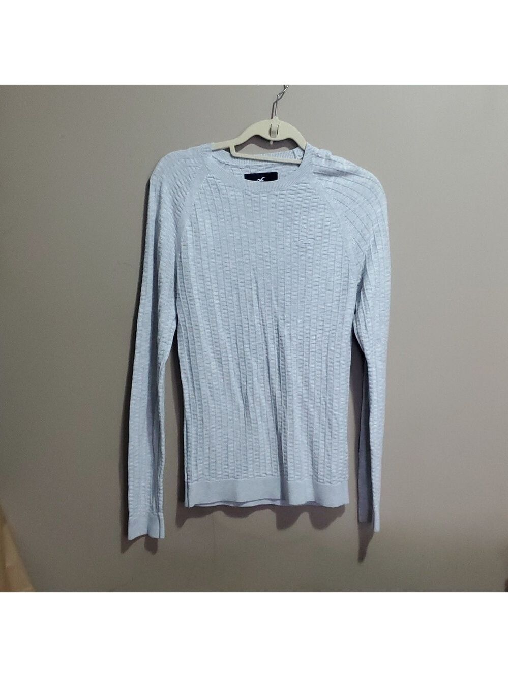 Hollister ribbed long sleeve gray sweater size medium